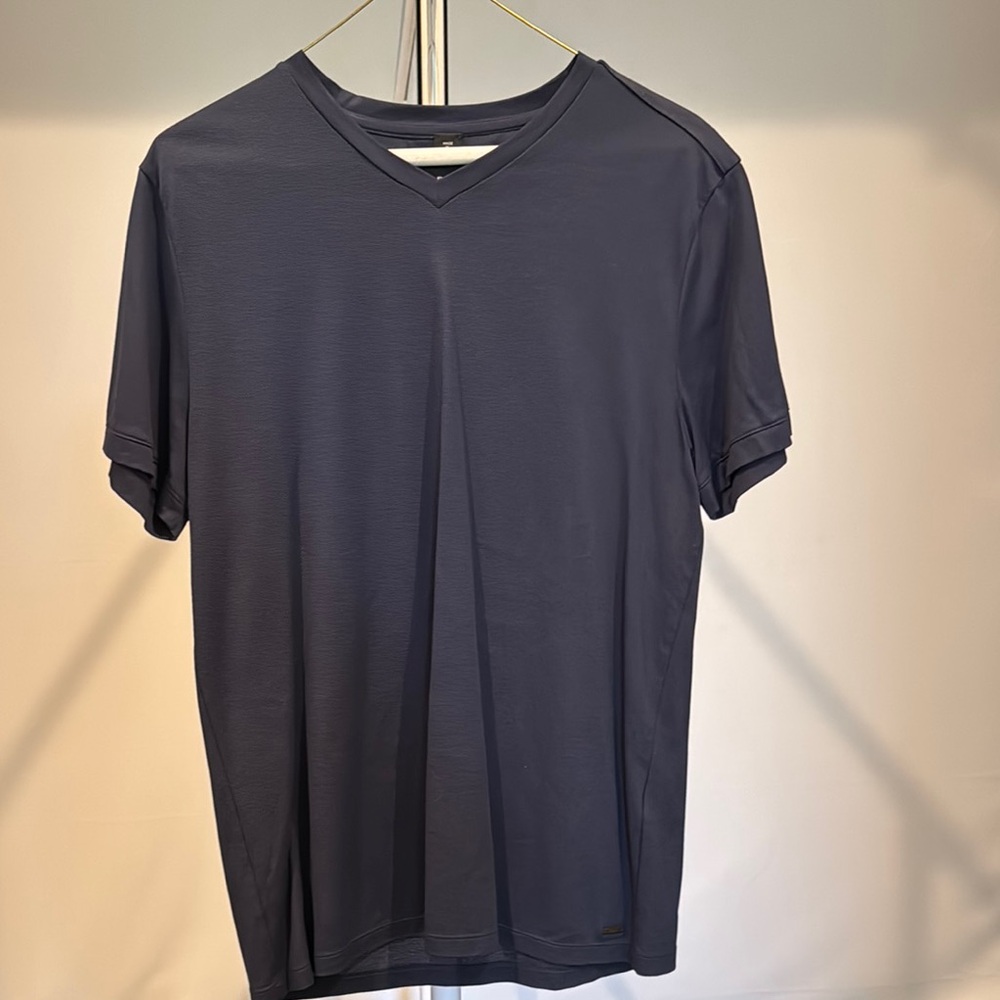 Boss Navy V-Neck T-Shirt